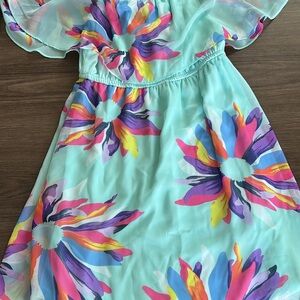 Judith March Aqua Floral Dress